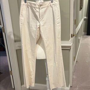 Banana Republic Cream Cotton Trousers, EUC, 10